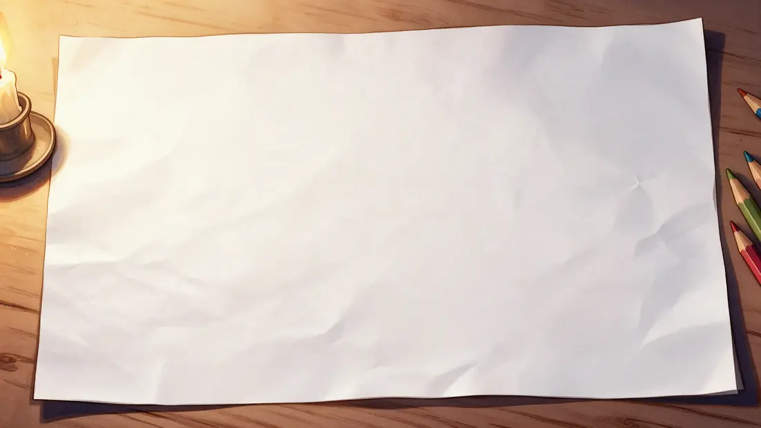 Ett ritbord i verkstaden, med papper och pennor.